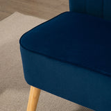 Retro-design 2-seater sofa, wooden legs, 117 cm x 56.5 cm x 77 cm, blue (8)