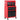 Tool cabinet with toolbox, mobile, 6 drawers, metal, red