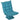 Recliner reading chair, swivel, velvet look, 62 cm x 70 cm x 95 cm, blue