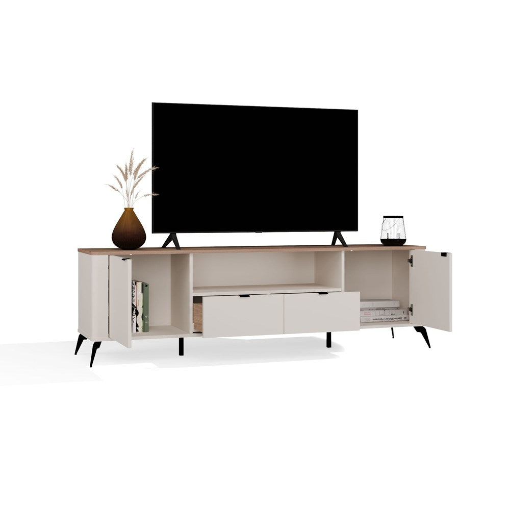 TV-Schrank CORDOBA 2D2S Kaschmir Beige Eiche Castello 2 Schubladen – Produktabbildung 14