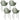 Garden chair set of 4, with backrest/armrests, weather-resistant, up to 120 kg, plastic/metal, green