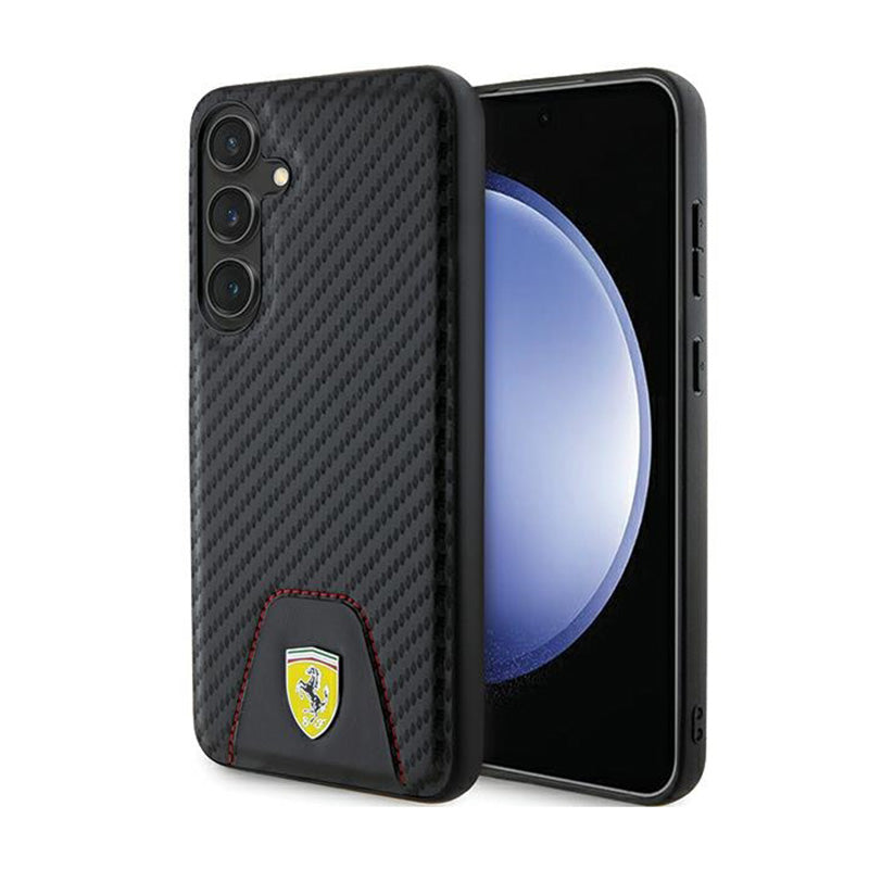 Ferrari Carbon Stitched Bottom - case for Samsung Galaxy S24+ (black)