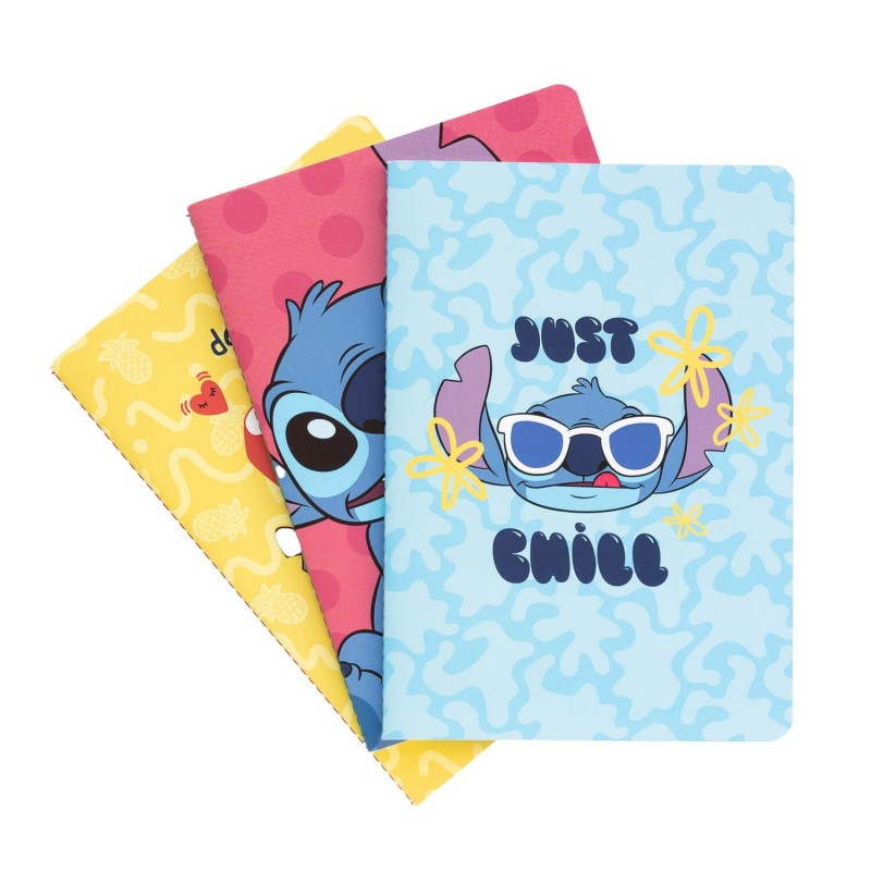 Disney Stitch - A5 notebook set from the Tropical collection, 3 pcs