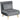 2-in-1 armchair, recliner, guest bed, 72 cm x 78 cm x 79 cm, gray