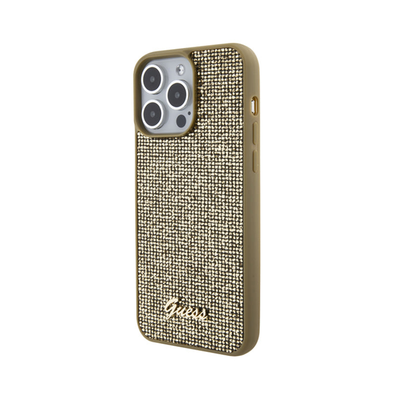 Guess Disco Metal Script - iPhone 15 Pro Max Case (gold) (2)