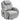 Massage chair with footrest, 8 vibration points, 5 modes, incl. remote control, light grey