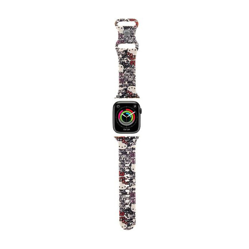 Hello Kitty Silicone Tags Graffiti - strap for Apple Watch 38/40/41 mm (beige)