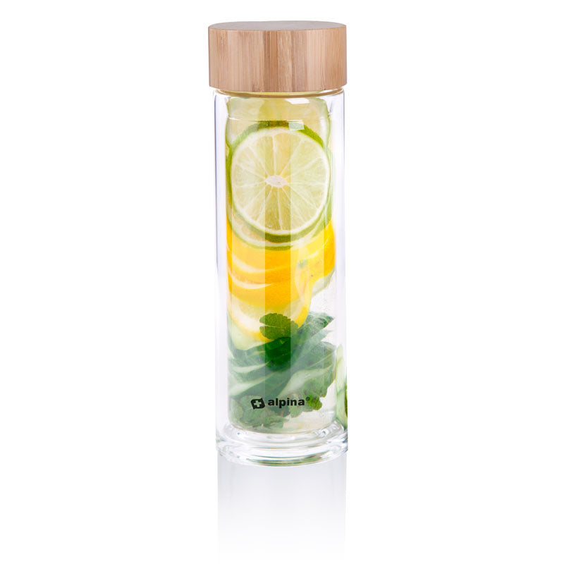 Alpina - Glass thermal bottle (double-walled) 450 ml