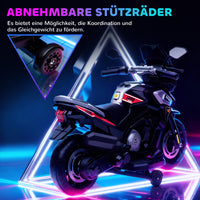 Electric motorcycle for children aged 18-36 months, ride-on vehicle, training wheels, lights, music, plastic (5)