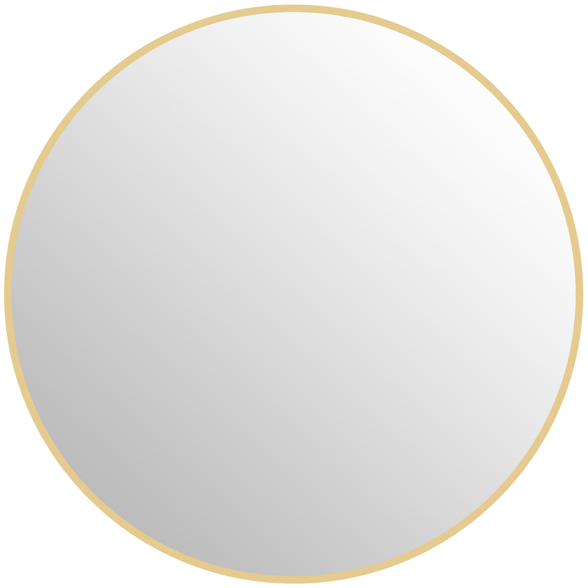 70 x 70 cm round bathroom mirror, wall-mounted, gold-colored frame