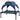 Dog bed with canopy, breathable, water-repellent, up to 20 kg, 76 x 61 x 69.5 cm, dark blue