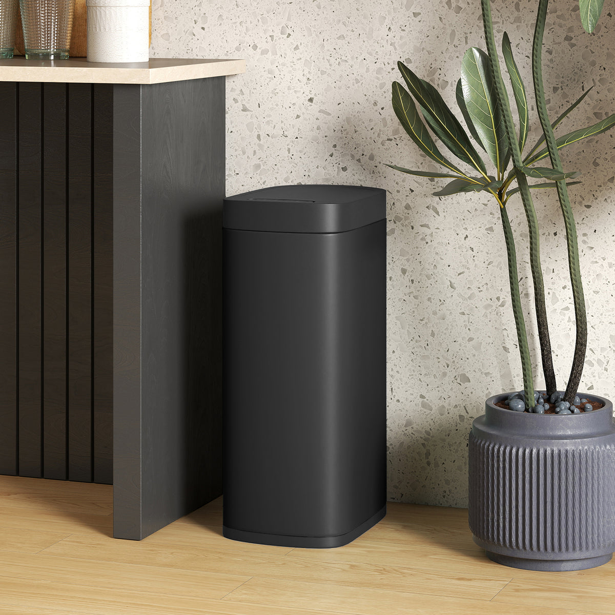 50L sensor trash can, touchless kitchen waste bin with motion sensor, fingerprint-resistant (2)