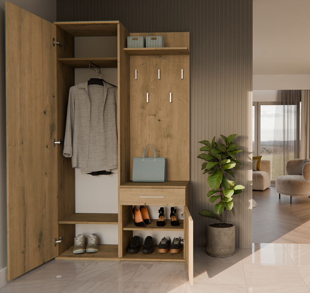 Garderobe DUO EICHE ARTISAN – Produktabbildung 2