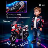 Electric motorcycle for children aged 18-36 months, ride-on vehicle, training wheels, lights, music, plastic (3)