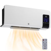 Electric heater, wall-mounted, oscillation function, 2 modes, timer, LED display, white (10)