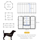 Puppy playpen, puppy enclosure, pet enclosure, foldable, lockable door, weather-resistant, 8 panels, black (3)