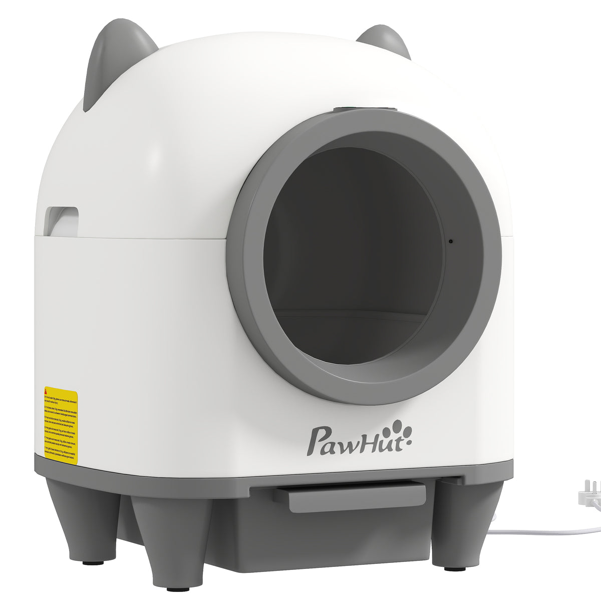 Self-cleaning litter box with app control, 80 L odor elimination for multiple cats