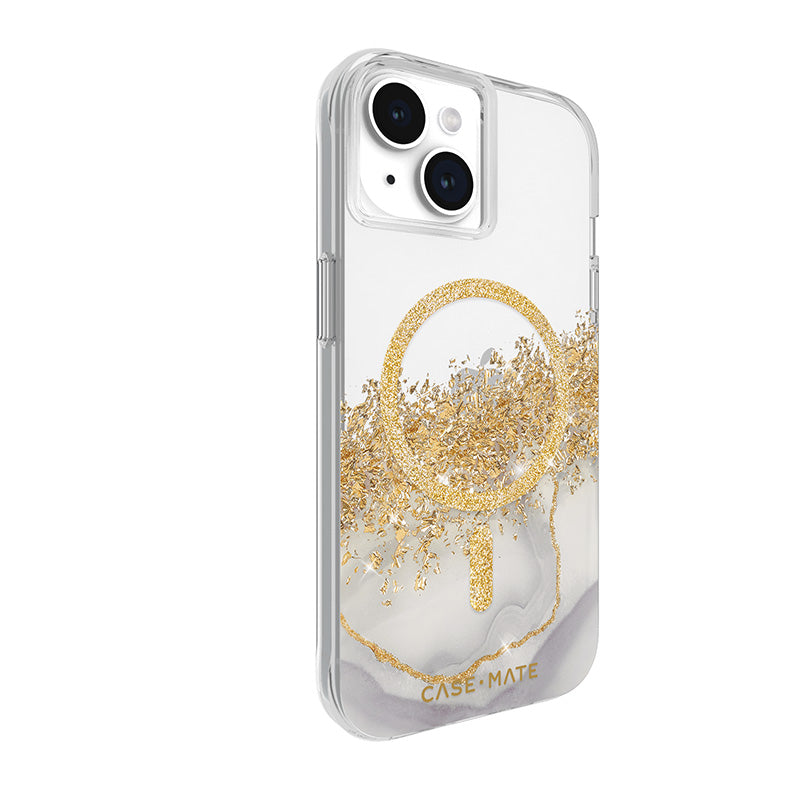 Case-Mate Karat MagSafe - case for iPhone 15 / iPhone 14 / iPhone 13 embellished with gold (Marble) (2)