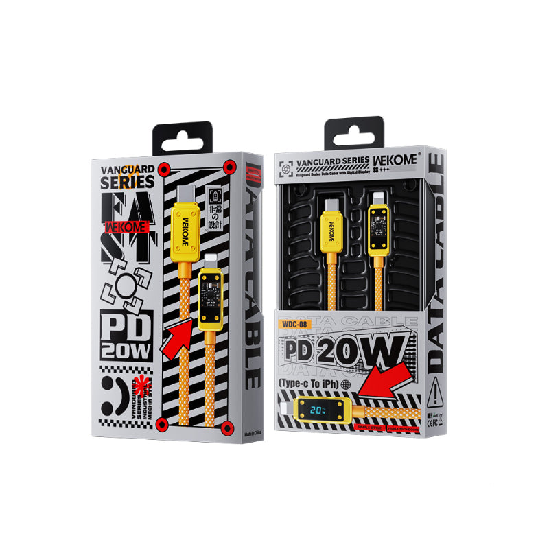 WEKOME WDC-08 Vanguard Series - USB-C to Lightning Fast Charging PD 20W connection cable 1 m (gold) (2)