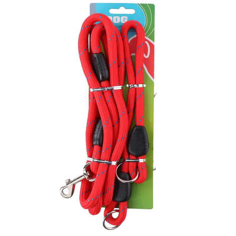 Leash 150 cm + collar 45 cm (red)