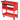 Tool Case Tool Trolley Tool Box, 3 Tiers, 4 Wheels, 82 cm x 35 cm x 76 cm, Red