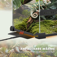 Glass terrarium for reptiles, raised & waterproof base, button lock (8)