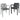 Garden Chairs Set of 4 Stackable Patio Chairs with Slat Design Armrests, Ergonomic Dark Gray