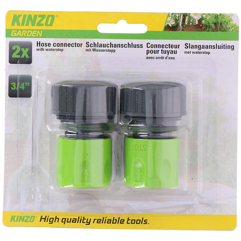 Kinzo - 3/4" garden hose connector 2 pcs
