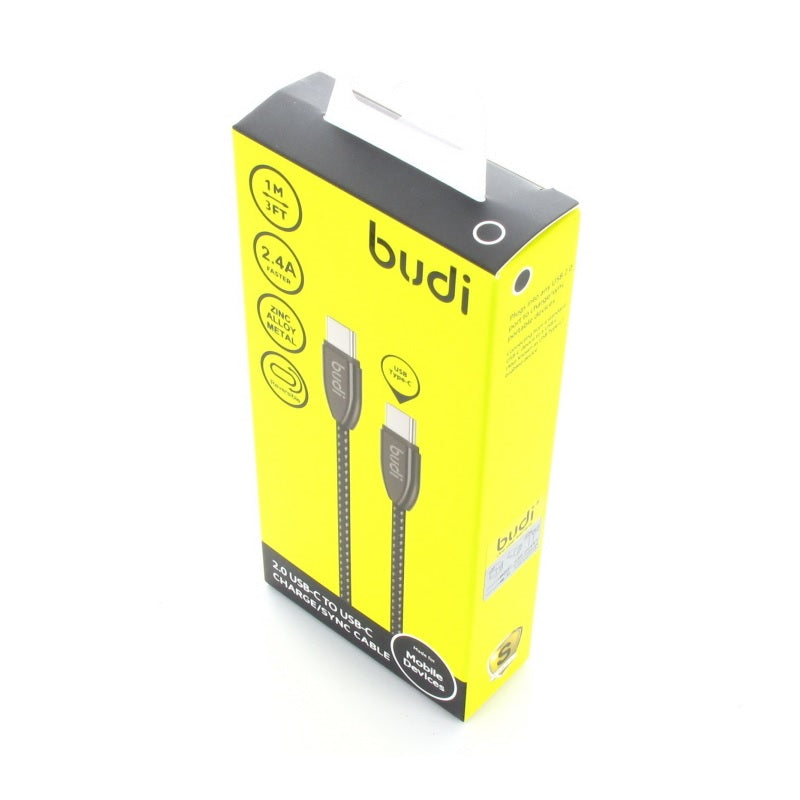 Budi - USB-C to USB-C Cable 2.4A, 1 m (black)