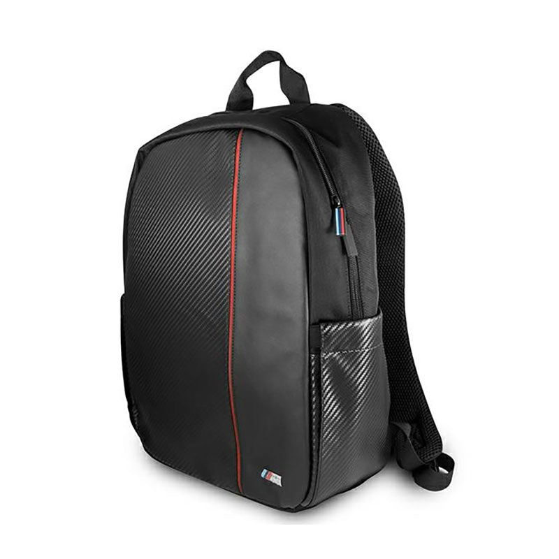 BMW Carbon Red Stripe - 16" Laptop Backpack (black) (2)