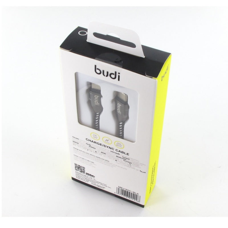 Budi - USB-C to USB-C Cable 2.4A, 1 m (black) (2)