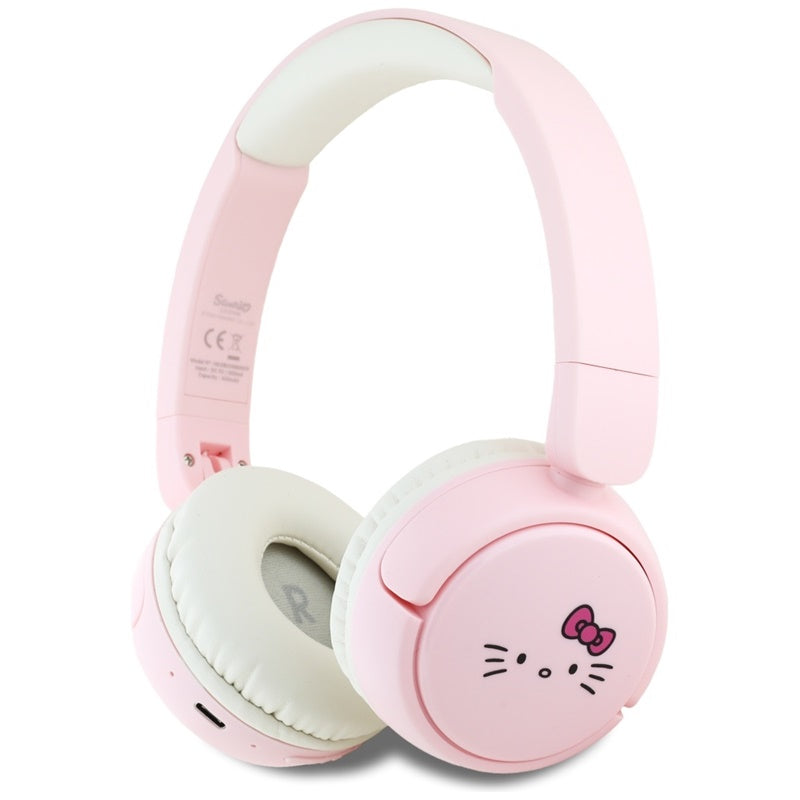 Hello Kitty Face Logo - Wireless Bluetooth V5.3 Headphones (pink)