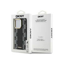 DKNY Leather Checkered Mono Pattern MagSafe - Case for iPhone 15 Pro (Black) (8)