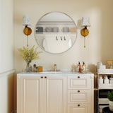 Wall mirror, modern design, 61 x 61 cm, silver (9)