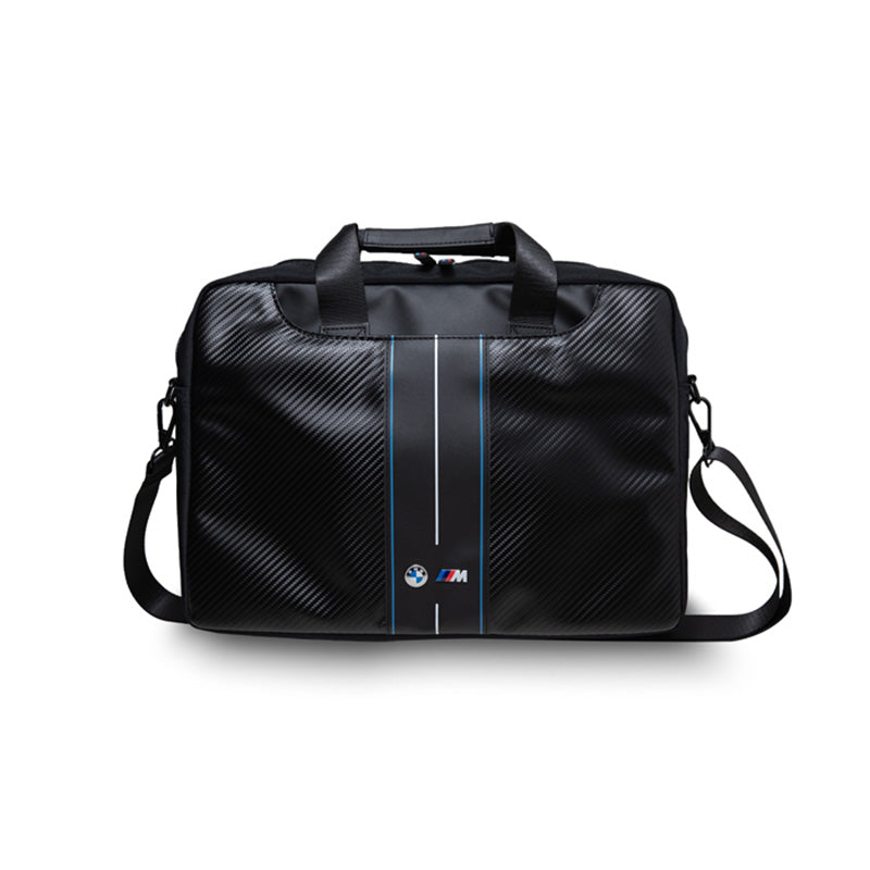 BMW Carbon Blue Stripes - 16" Laptop Sleeve (black)