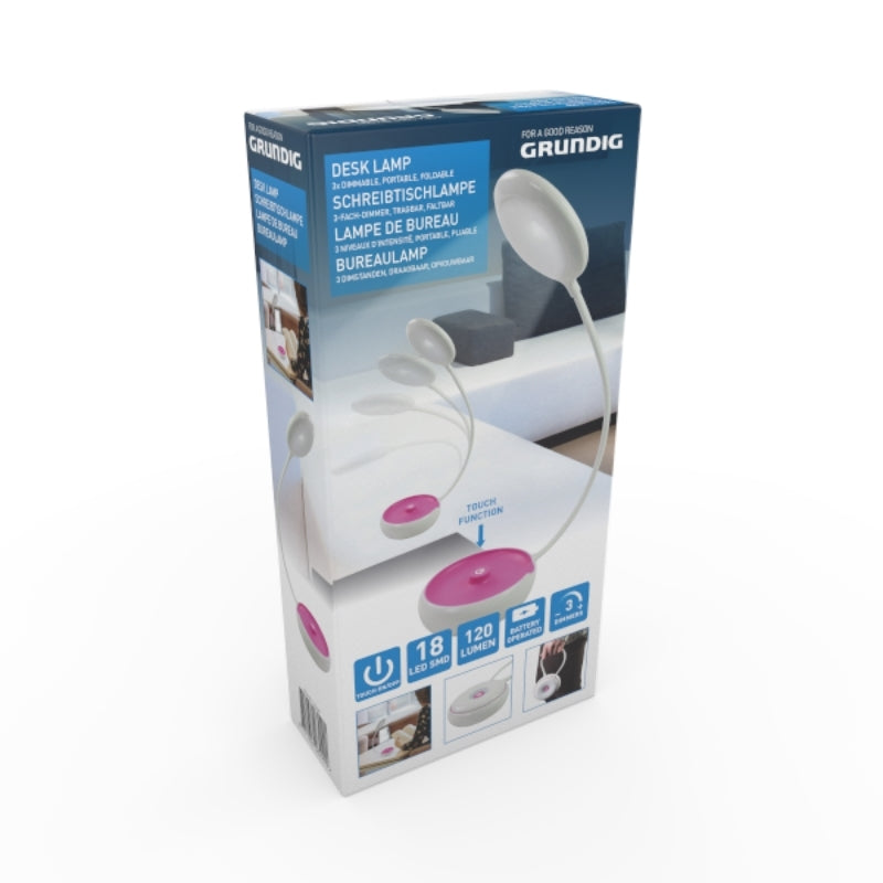 Grundig - LED folding desk lamp 15 cm (pink)