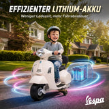 Electric Motorcycle for Kids Mini Vespa GTS 6V Electric Motorbike with Lithium Battery Ergonomic Seat Backrest (6)