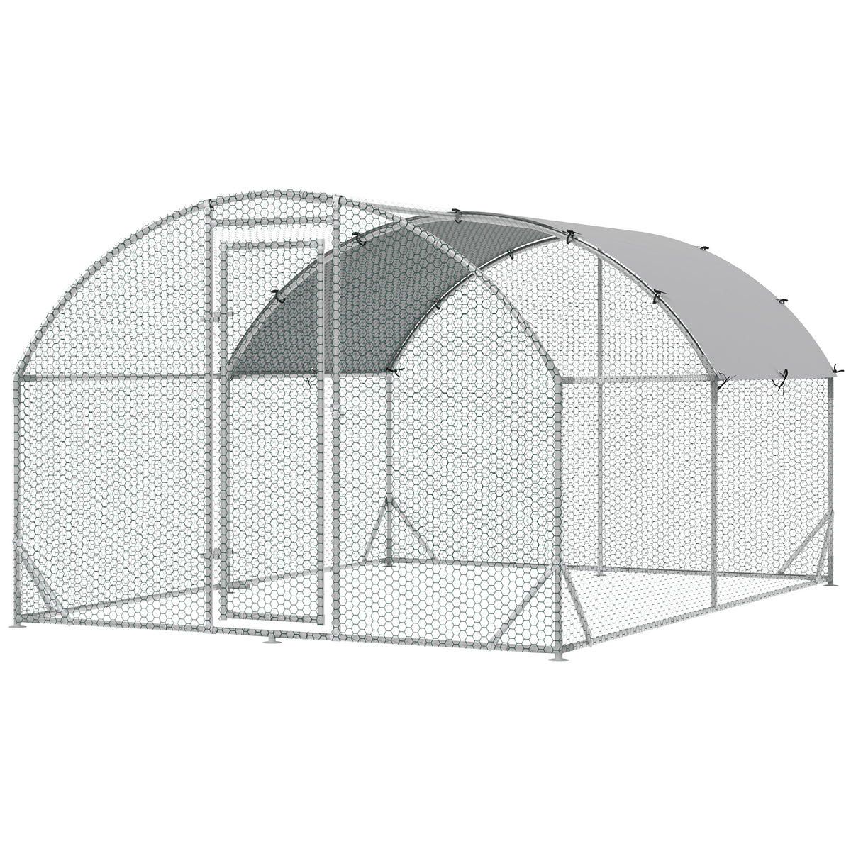 Enclosure for small animals, outdoor run for chickens, rabbits, ducks, stable construction, steel and Oxford