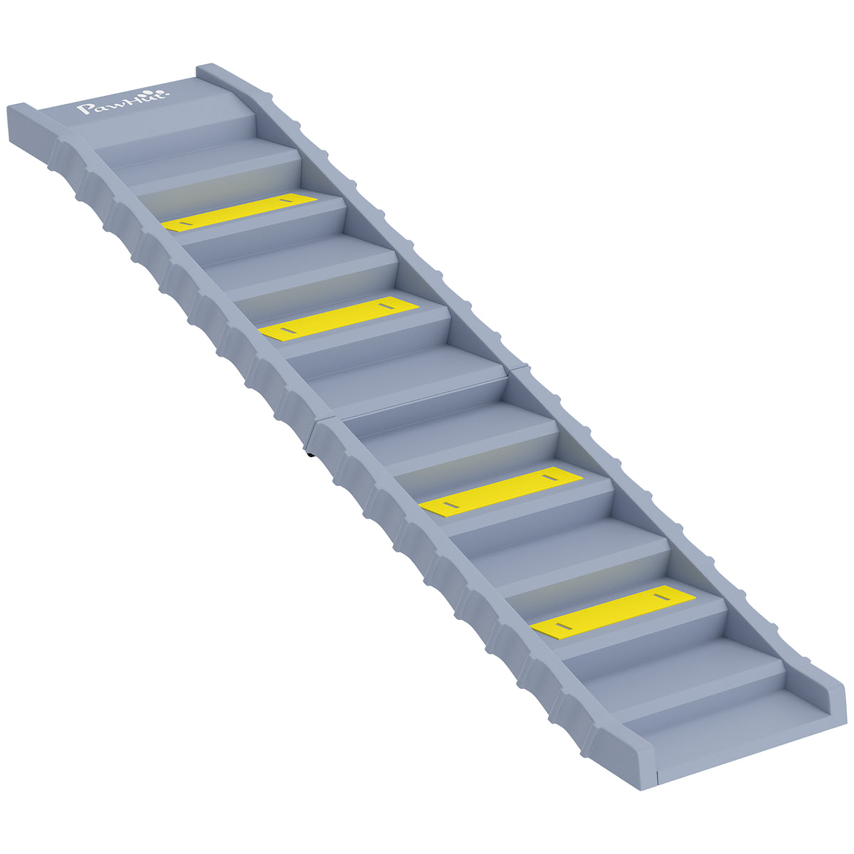 Foldable car dog ramp, dog stairs with 10 steps and non-slip surface, 154x40cm for large dogs up to 25kg