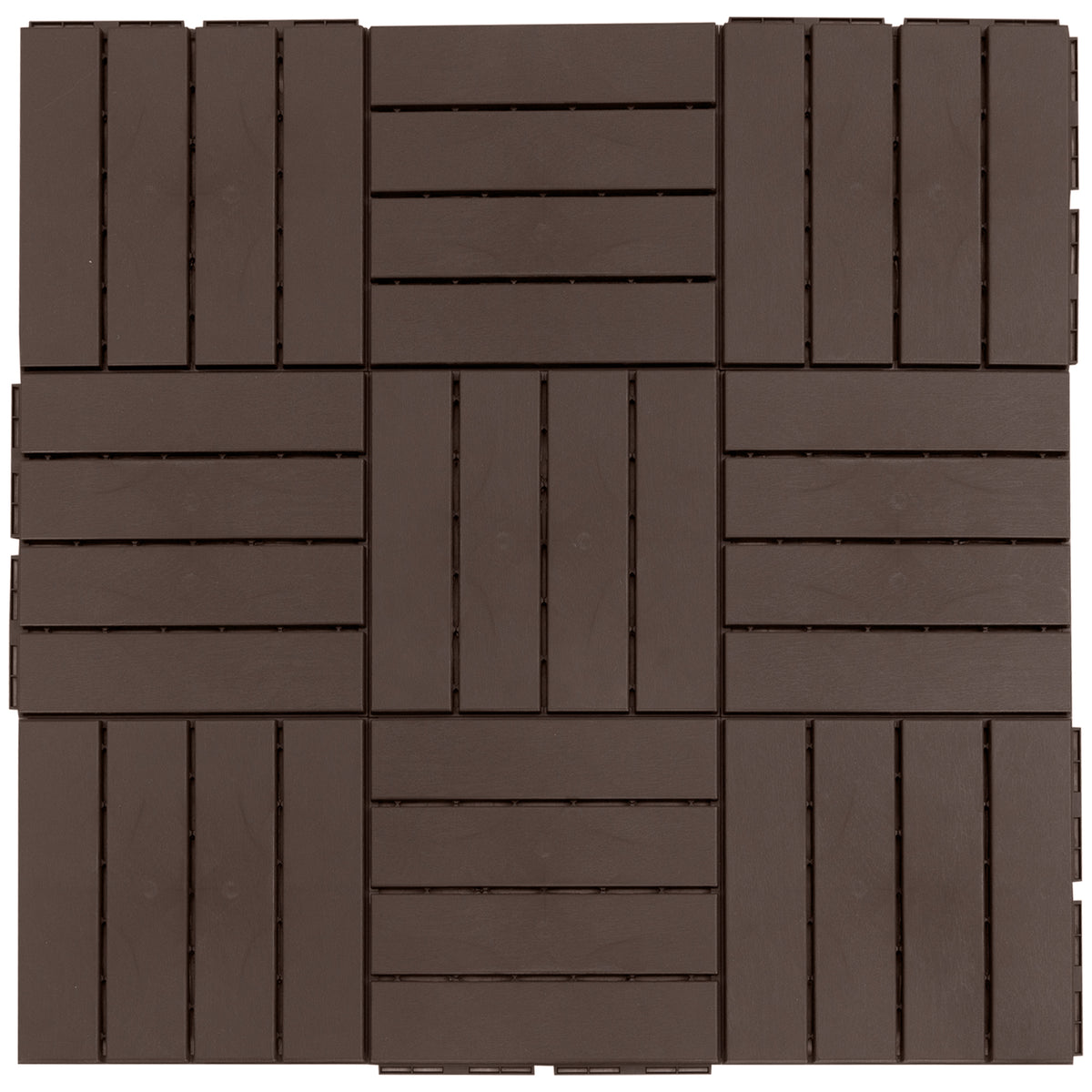 Patio tiles 30 x 30 cm 9 pieces 0.81㎡ interlocking tiles balcony tiles with click system drainage function