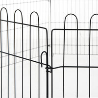 Puppy Playpen 8-Piece Puppy Enclosure with 8 Grid Panels, Door, Protective Tarp, Exercise Pen, 61cm High, Puppy (9)