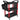 3-tier tool cart with perforated walls, hooks, and tool bins, black and red