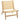 Rattan chair, reading chair, wooden frame, wide seat, 64 x 70 x 74 cm, natural wood
