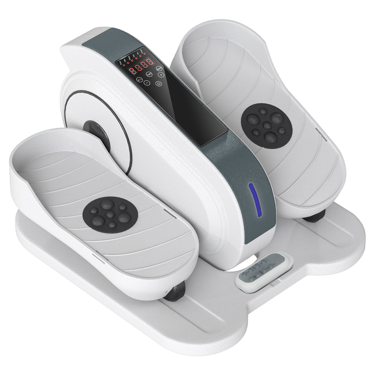 Under-desk pedal exerciser, mini elliptical trainer with LCD monitor, remote control, 10 adjustable speed levels