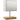 Bedside lamp, USB ports, wood, fabric, rocker switch, storage compartments, white