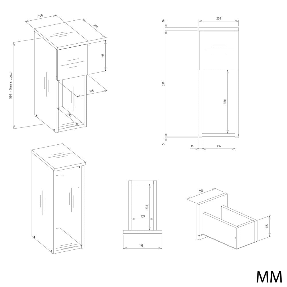 Nachttisch GALAX 20/1S ARTISAN – Produktabbildung 5