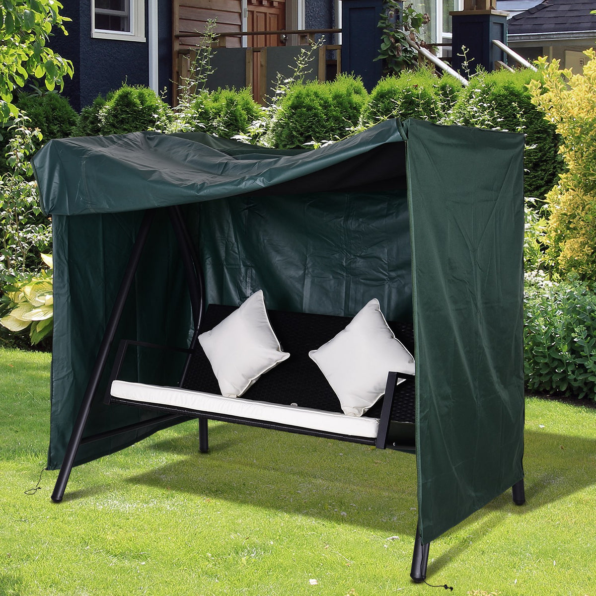 Hollywood Swing Cover 3-Seater, 600D Oxford Water-Repellent Winter-Proof Protective Cover for Garden Swing (2)