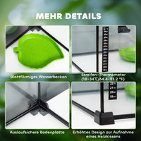 Reptile Terrarium Feeding Box Glass Terrarium for Amphibians and Arachnids with Thermometer Reptile Breeding Box (6)