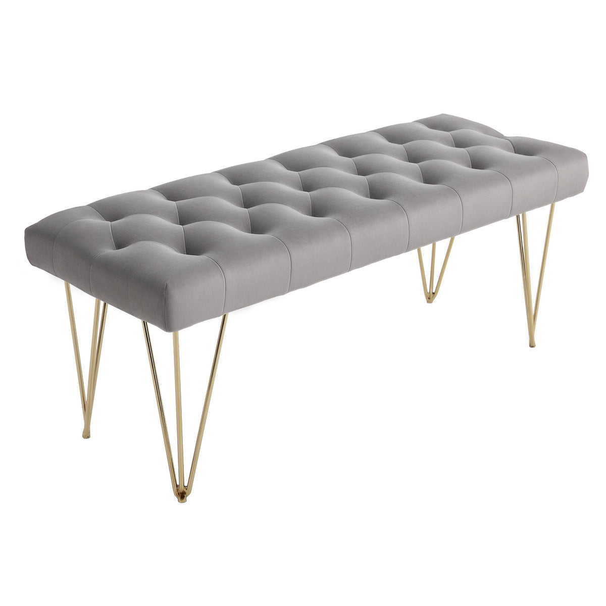 Upholstered Bench Piano Bench Shoe Bench with Velvet Look Bed Bench Piano Stool for Bedroom, Living Room