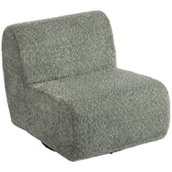 Armchair Swivel lounge chair with chenille look, wide seat, for living room, bedroom, grey